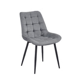 Quadra Dining Chair - Grey Velvet